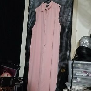 Plus Size sleeveless zipped dress with side splits